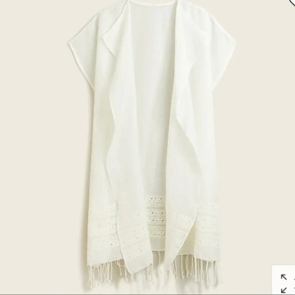 New J Crew Lightweight Beach Poncho In Eyelet - Picture 1 of 5